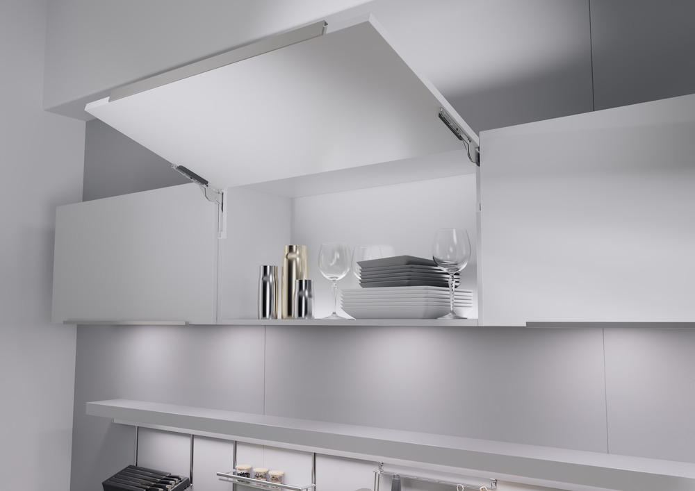 Полный комплект подъемного механизма ФриСлим ФЛАП c толкателем PTO тип III для врезного монтажа, цвет АНТРАЦИТ Kessebohmer | официальный магазин