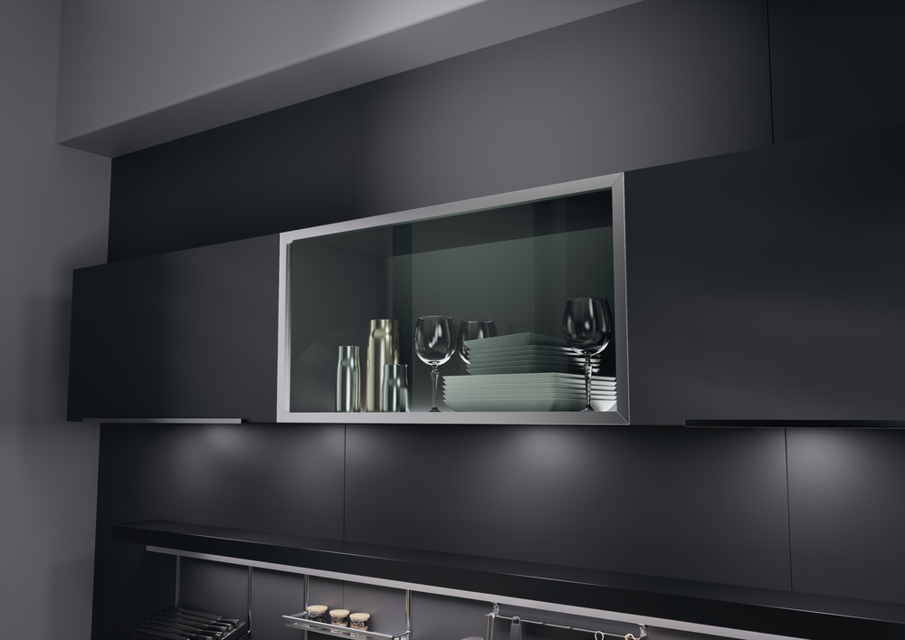 Полный комплект подъемного механизма ФриСлим ФЛАП с доводчиком для врезного монтажа, цвет БЕЛЫЙ Kessebohmer | официальный магазин