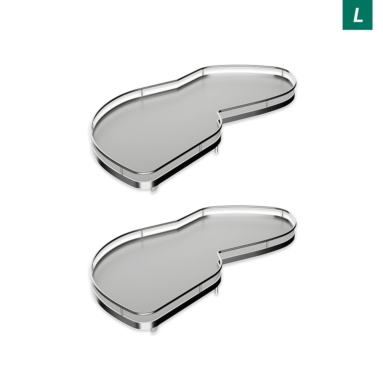 Комплект полок левый Леманс 600 мм Арена КЛАССИК (2 полки + рычаги) ХРОМ