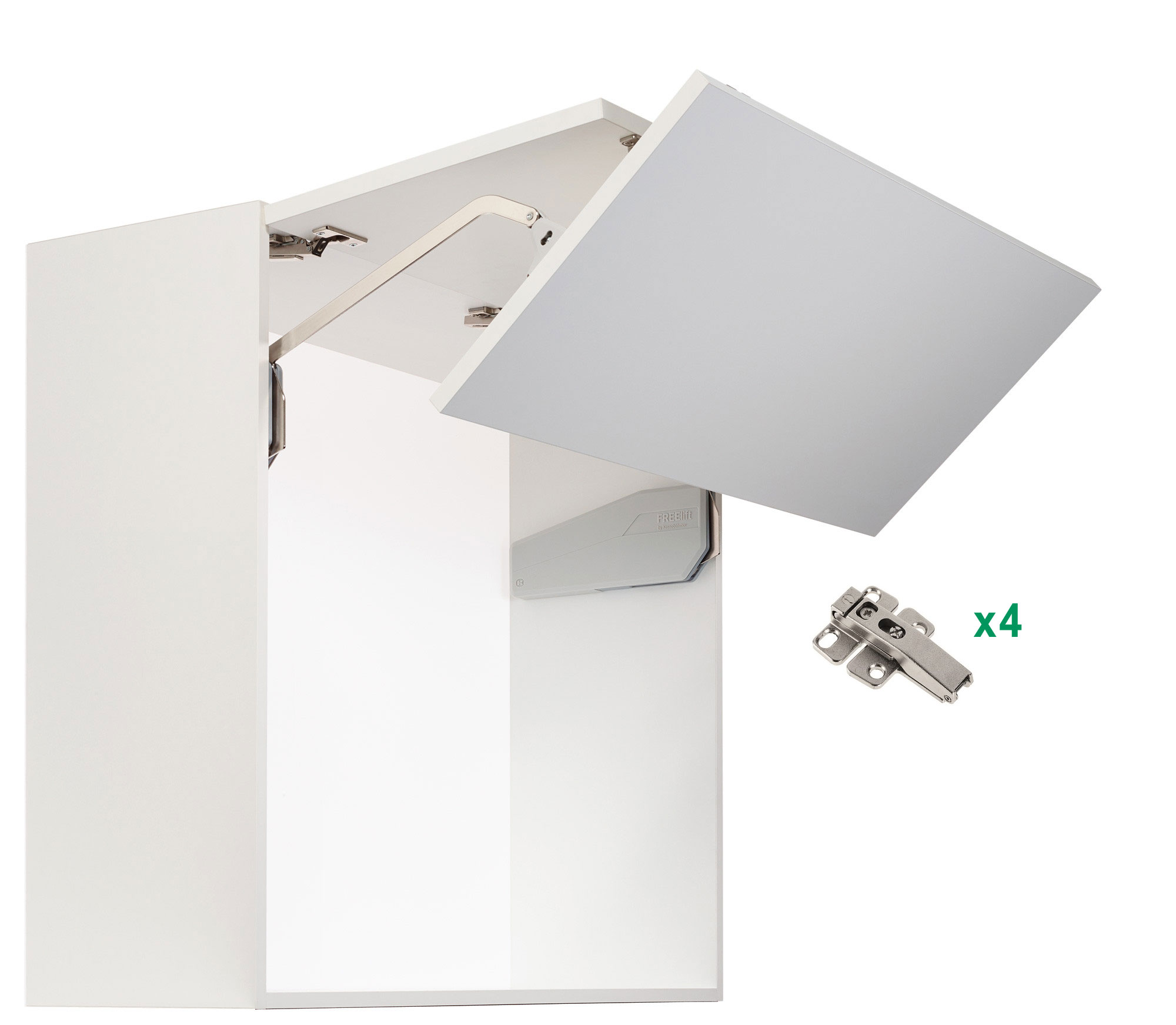 Комплект: Подъемник ФриФолд Шорт L6fs H 1000-1040 мм 9,1-16,1 кг без крышек, фасад 1200 Kessebohmer | официальный магазин