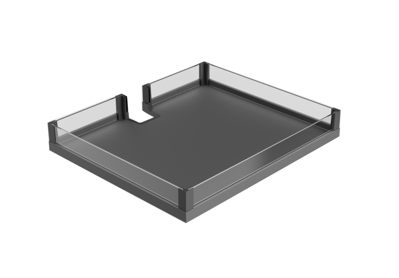 Комплект полок Конвой Лавидо 450 мм Арена ВАРИО АНТРАЦИТ (5шт + 1 ручка, со стеклянными боковинами)